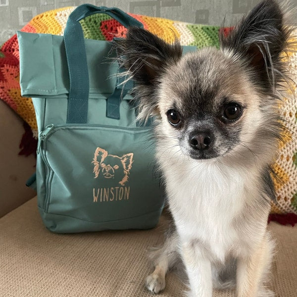 Cara de mascota bordada personalizada y nombre de mascota sudadera retrato de perro bordado cuello redondo regalo amante de las mascotas
