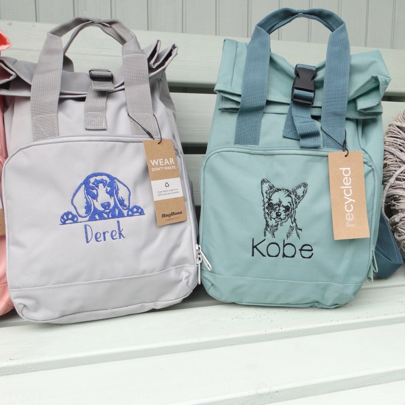 Cara de mascota bordada personalizada y nombre de mascota sudadera retrato de perro bordado cuello redondo regalo amante de las mascotas