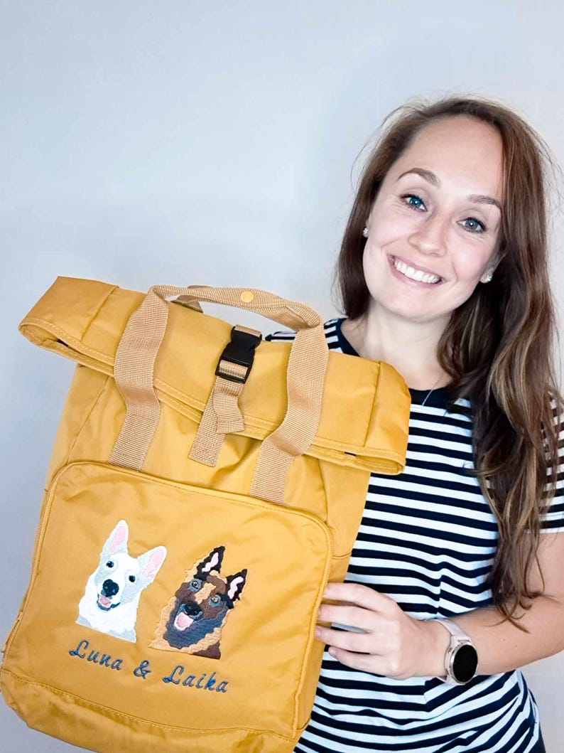 Cara de mascota bordada personalizada y nombre de mascota sudadera retrato de perro bordado cuello redondo regalo amante de las mascotas