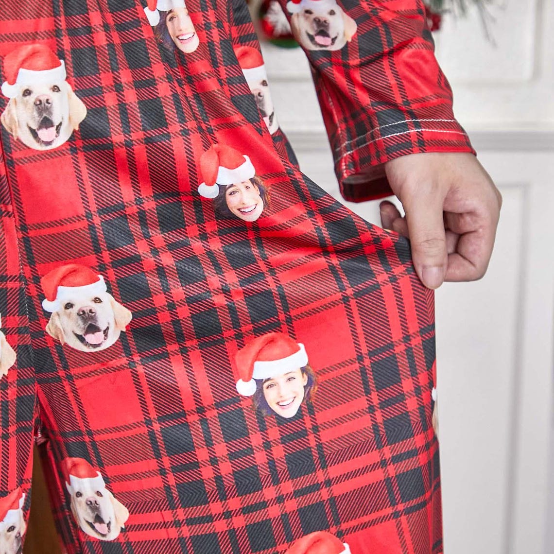 Custom Pet Face Pajamas Set Christmas Gift For Pet Lovers