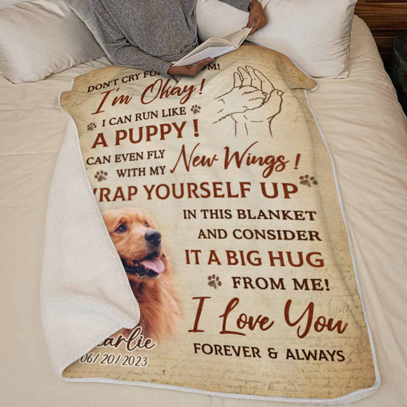 Personalized Dog Memorial Photo Blanket Sympathy Gift For Pet Lovers