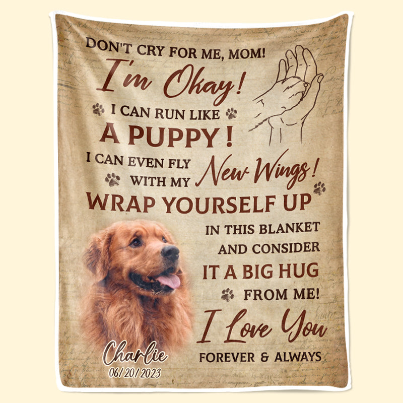 Personalized Dog Memorial Photo Blanket Sympathy Gift For Pet Lovers