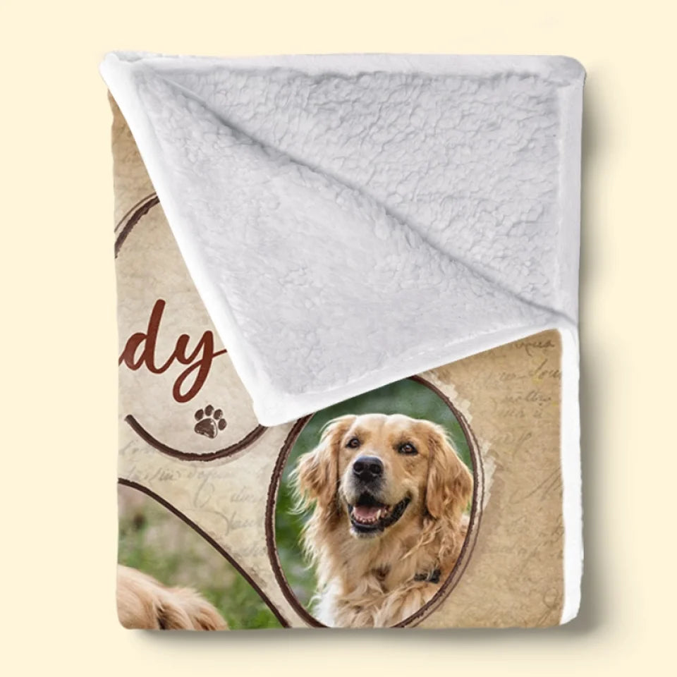 Personalized Dog Memorial Photo Blanket Sympathy Gift For Pet Lovers Christmas Gift for Dog Lovers