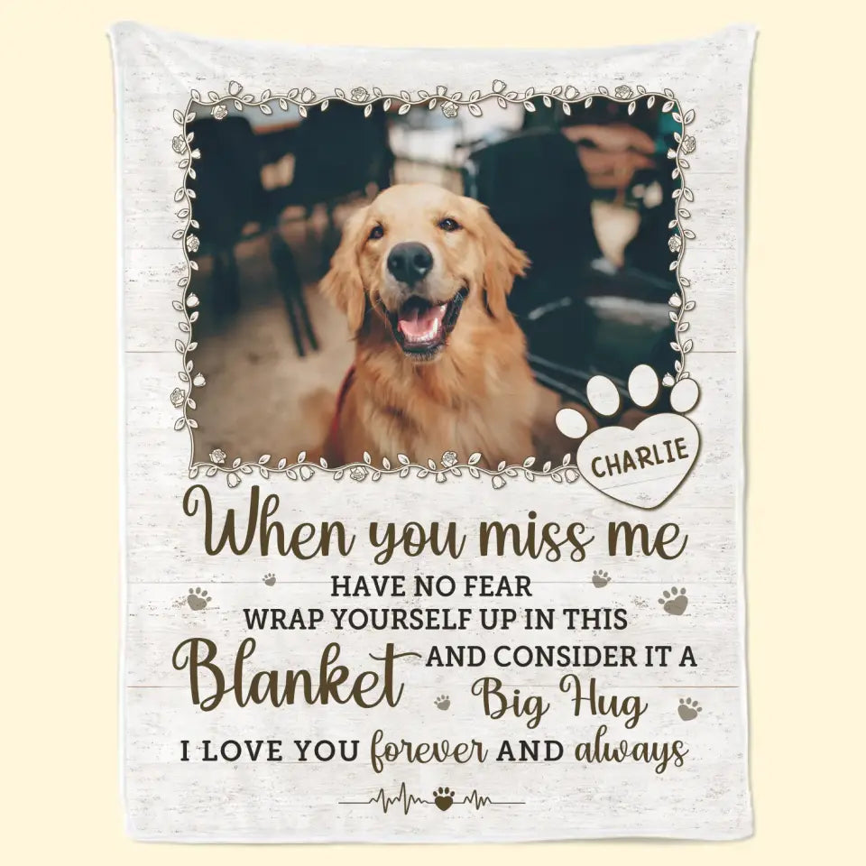 Personalized Dog Memorial Photo Blanket Sympathy Gift For Pet Lovers Christmas Gift for Dog Lovers