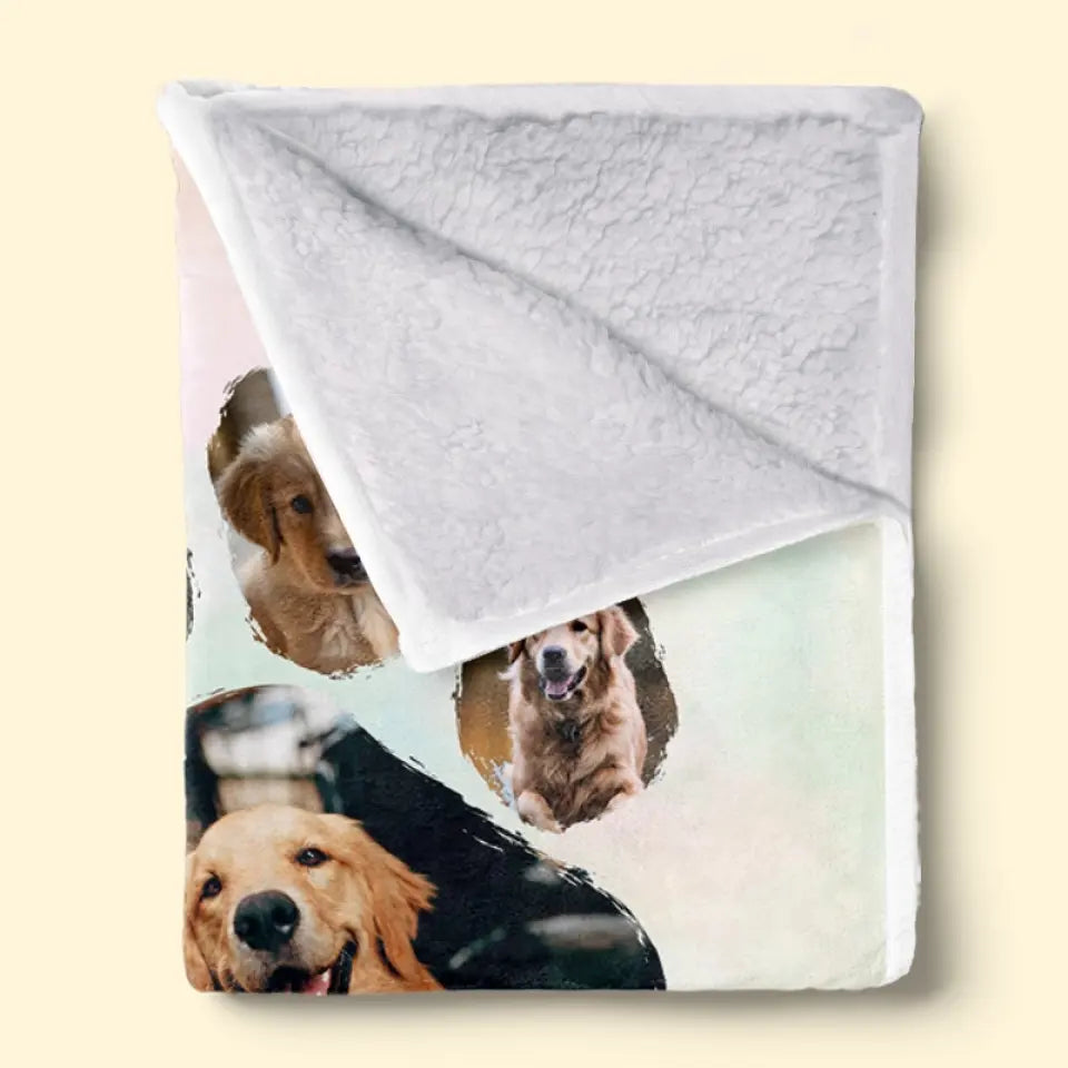 Personalized Dog Memorial Photo Blanket Sympathy Gift For Pet Lovers Christmas Gift for Dog Lovers
