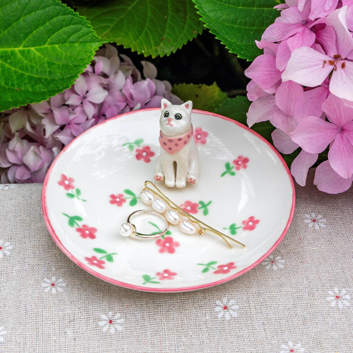 Custom Dog Cat Figurine Jewelry Ring Dish Gift For Pet Lovers Chrismas Keepsake Gift