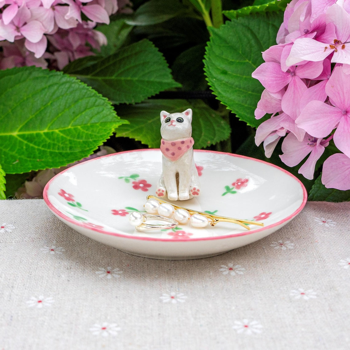 Custom Dog Cat Figurine Jewelry Ring Dish Gift For Pet Lovers Chrismas Keepsake Gift