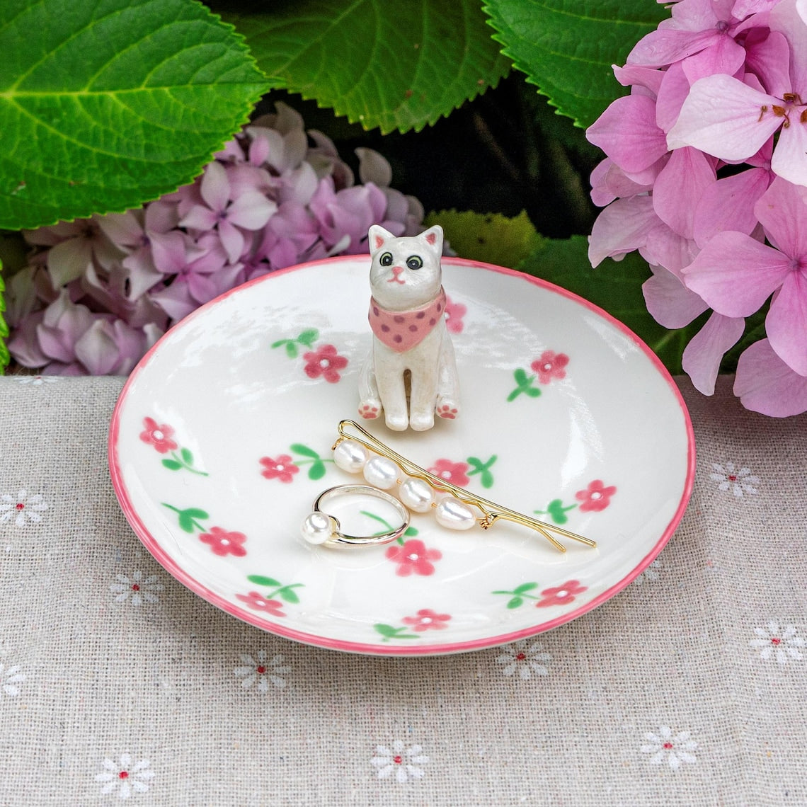 Custom Dog Cat Figurine Jewelry Ring Dish Gift For Pet Lovers Chrismas Keepsake Gift