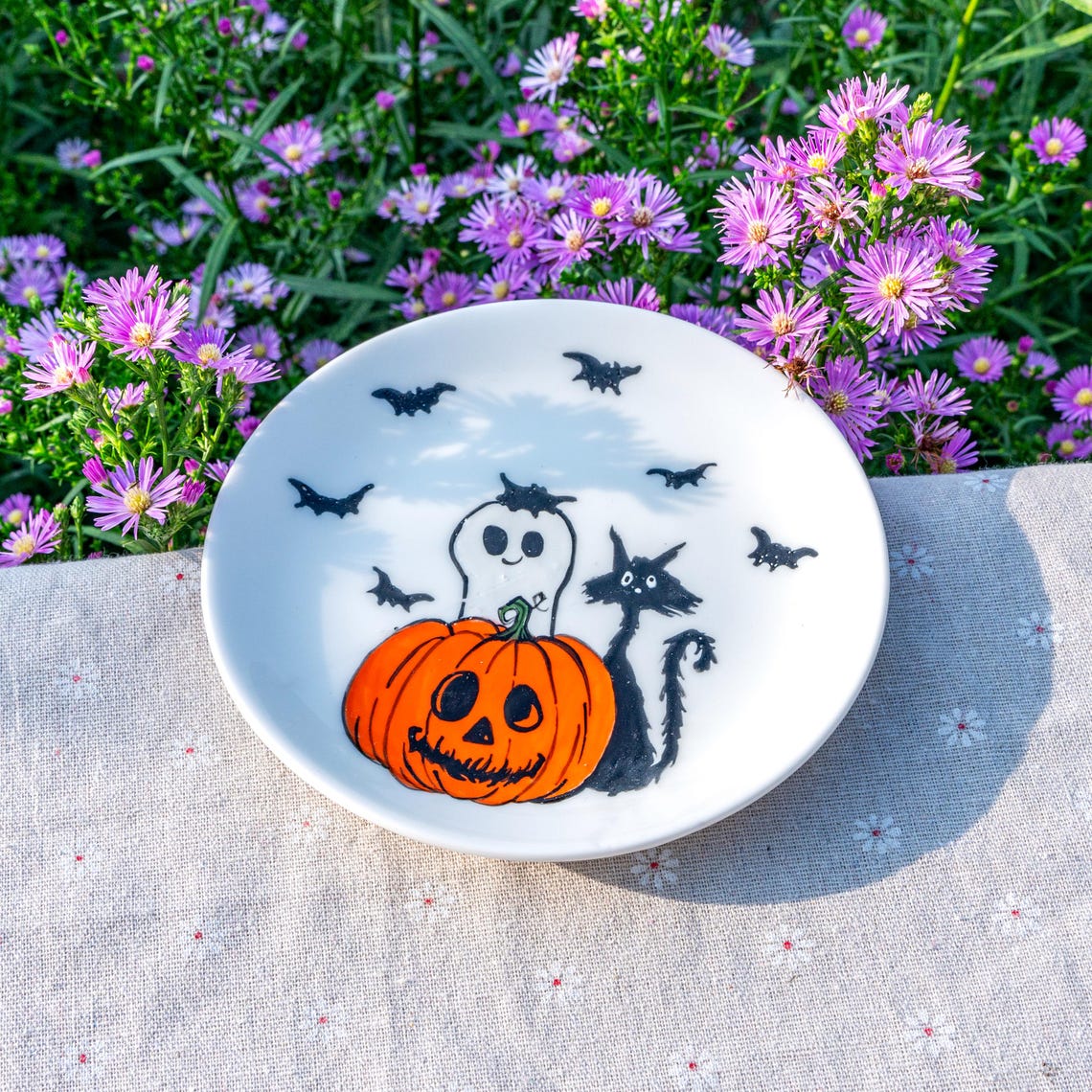 Custom Dog Cat Figurine Jewelry Ring Dish Gift For Pet Lovers Halloween Keepsake Gift