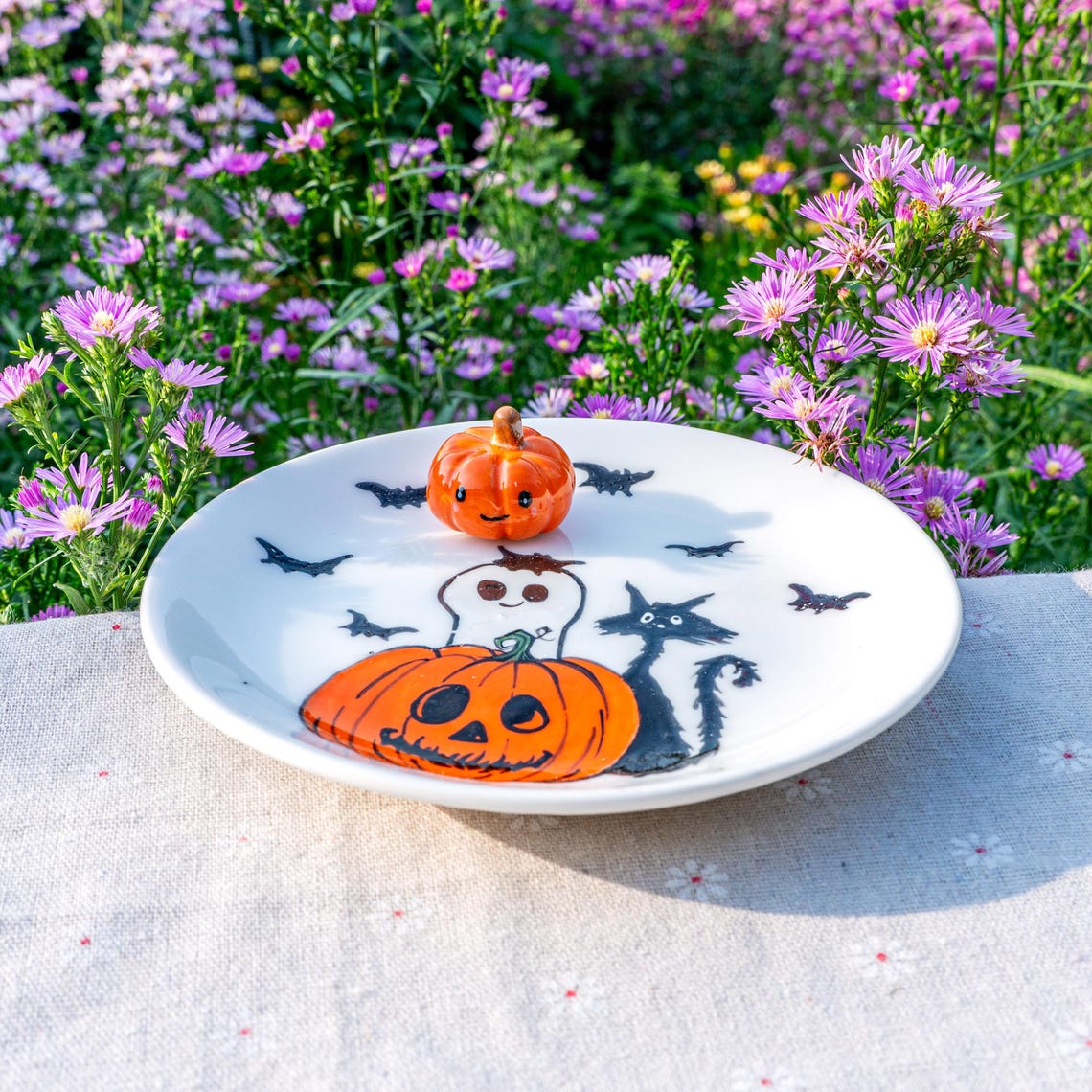 Custom Dog Cat Figurine Jewelry Ring Dish Gift For Pet Lovers Halloween Keepsake Gift