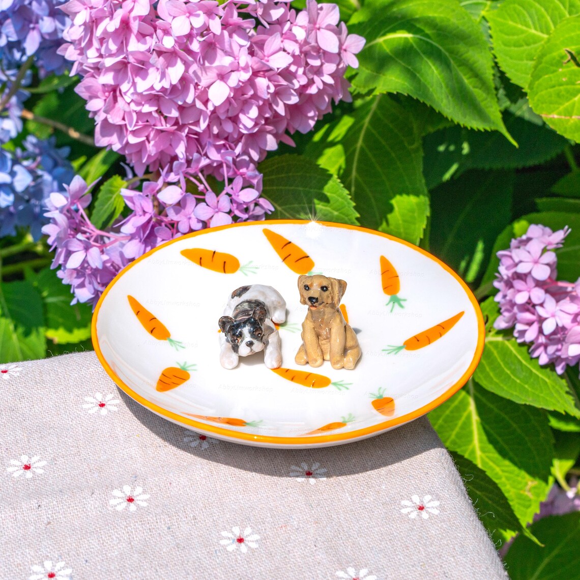 Custom Dog Cat Figurine Jewelry Ring Dish Gift For Pet Lovers Chrismas Keepsake Gift