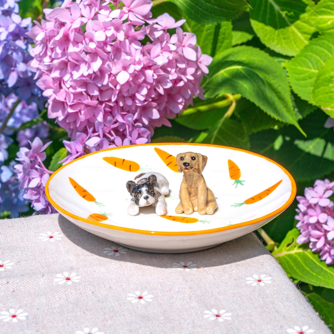 Custom Dog Cat Figurine Jewelry Ring Dish Gift For Pet Lovers Chrismas Keepsake Gift