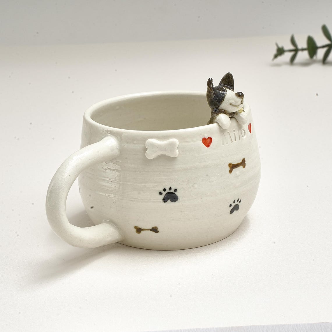 Personalized Pet Figure Mug with Name Birthday Christmas Keepsake Gift for Dog Cat Lovers