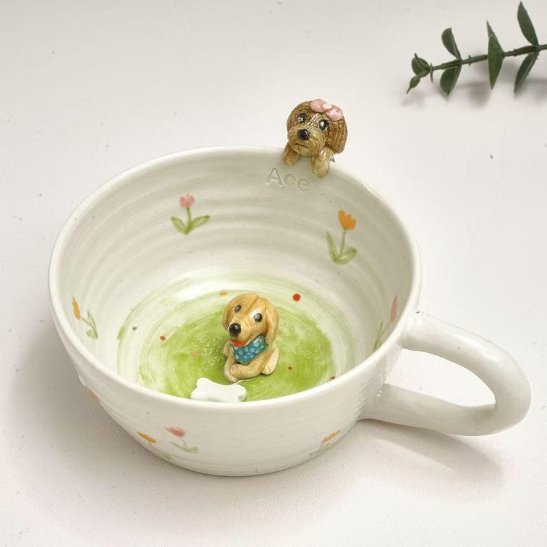Personalized Pet Photo Figure Mug Birthday Christmas Keepsake Gift for Dog Cat Lovers