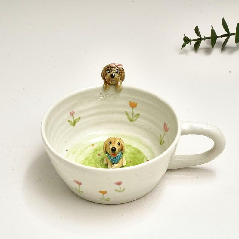 Personalized Pet Photo Figure Mug Birthday Christmas Keepsake Gift for Dog Cat Lovers