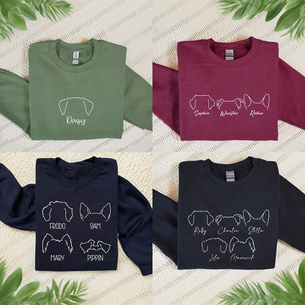 Sudadera personalizada con bordado de cara y nombre de mascota, foto de perro y gato, regalo para amantes de las mascotas