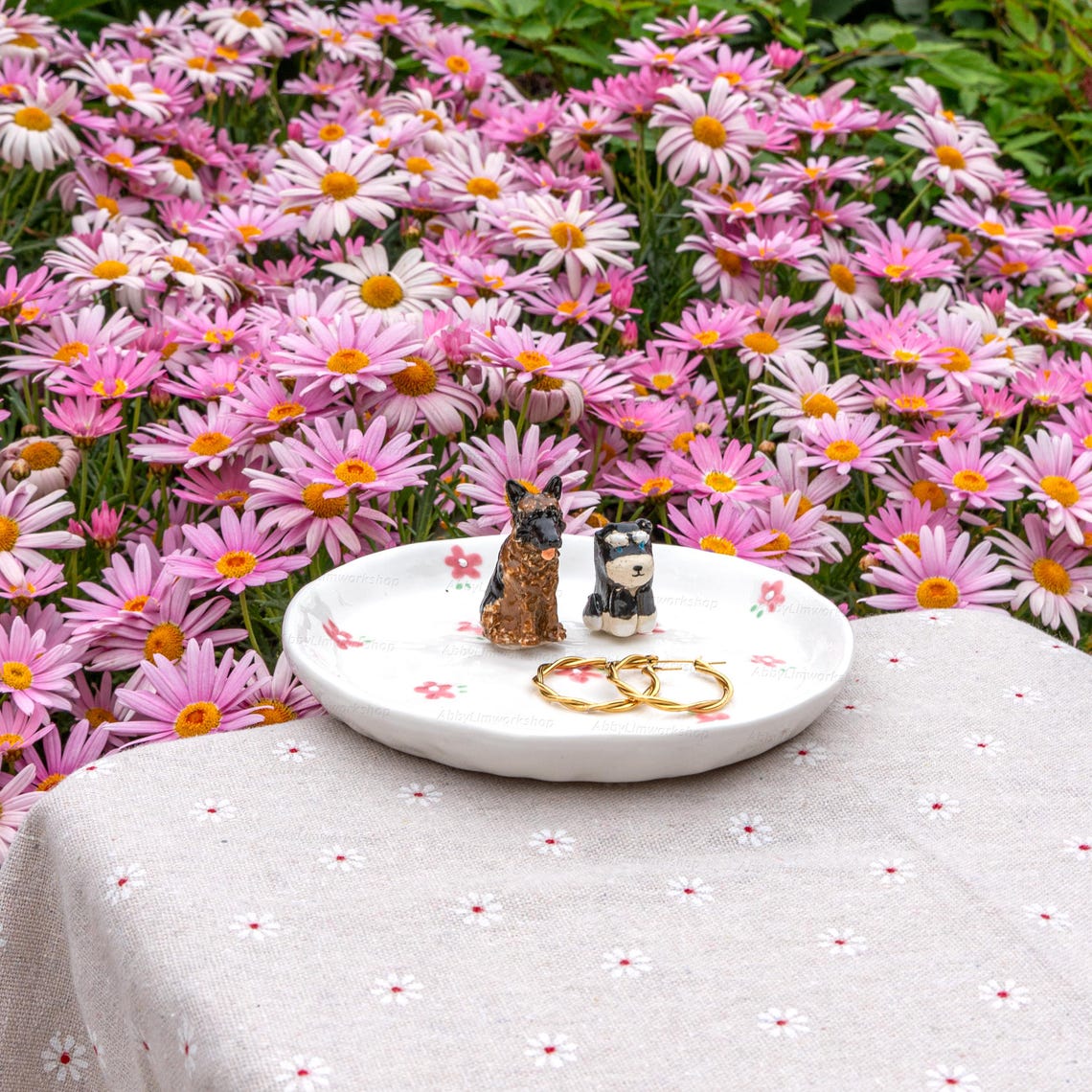 Custom Pet Figurine Jewelry Dish Christmas Keepsake Gift For Dog Cat Lovers