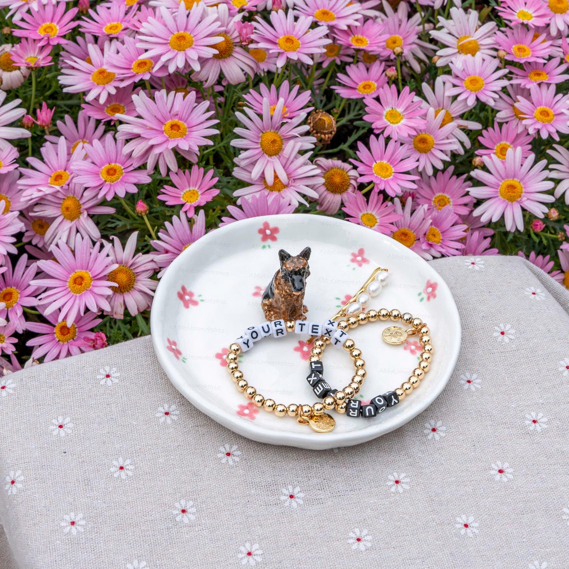 Custom Pet Figurine Jewelry Dish Christmas Keepsake Gift For Dog Cat Lovers