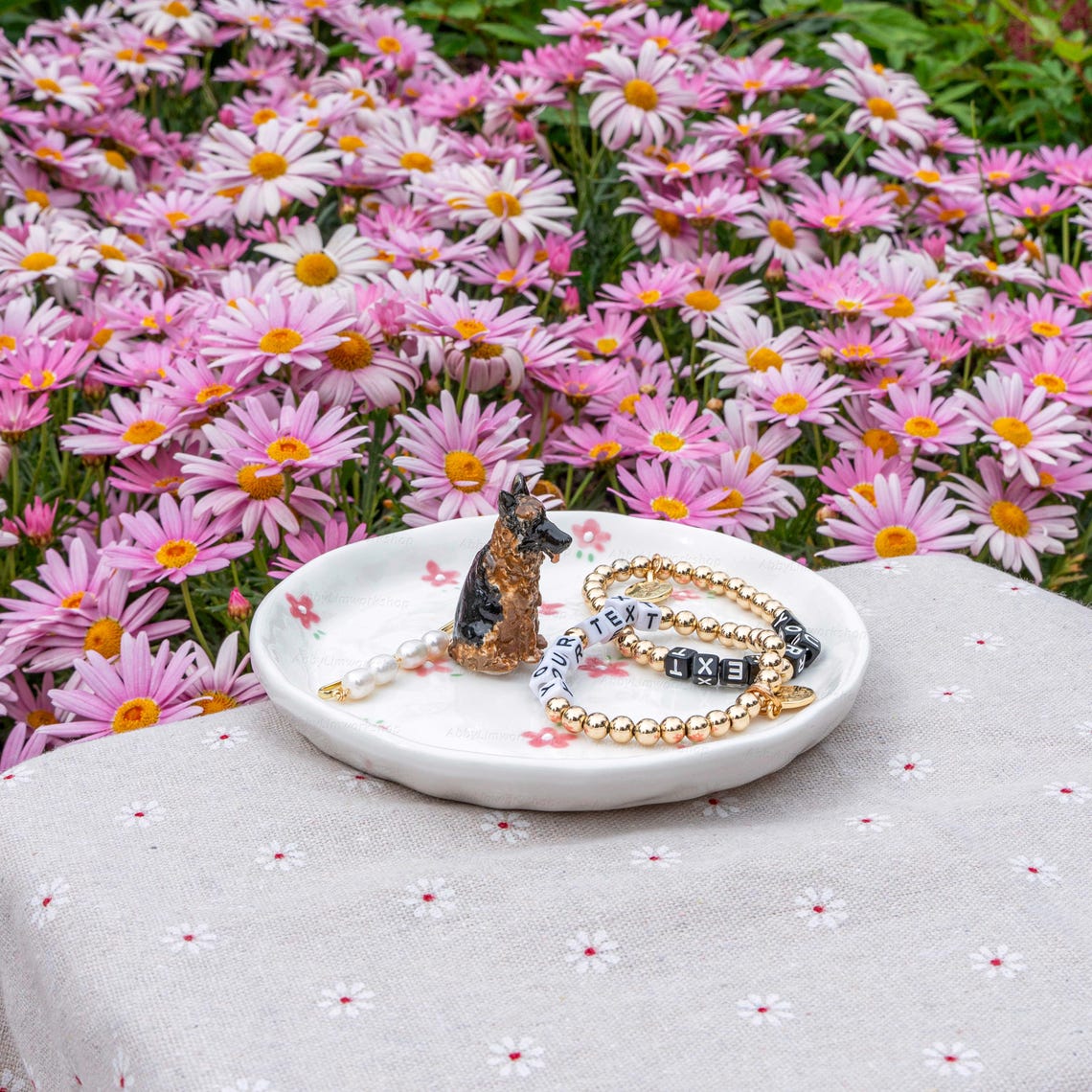Custom Pet Figurine Jewelry Dish Christmas Keepsake Gift For Dog Cat Lovers
