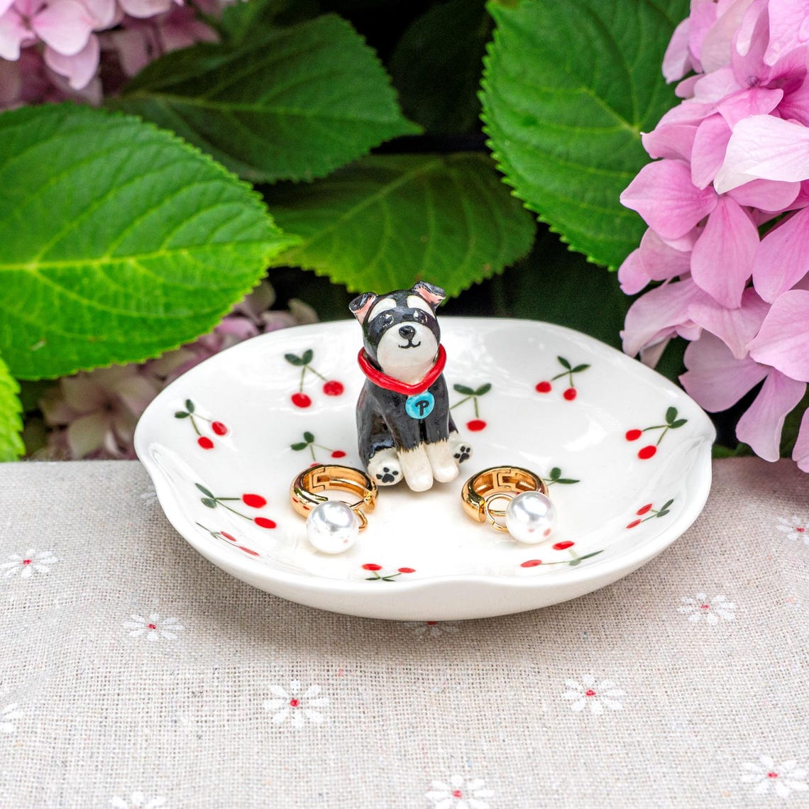 Custom Pet Figurine Jewelry Dish Wedding Memorial Christmas Gift For Dog Cat Lovers