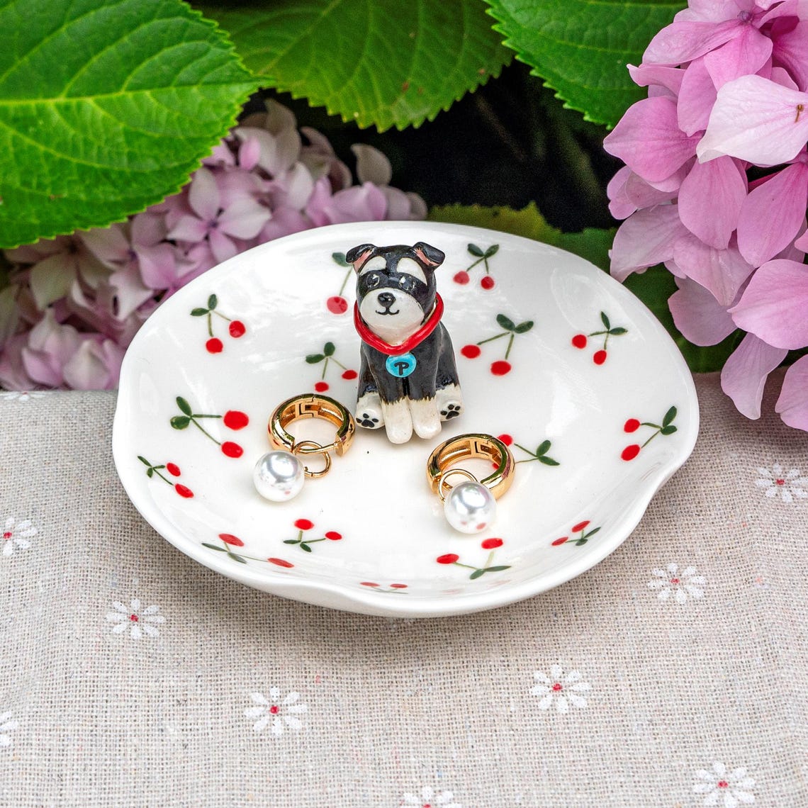 Custom Pet Figurine Jewelry Dish Wedding Memorial Christmas Gift For Dog Cat Lovers