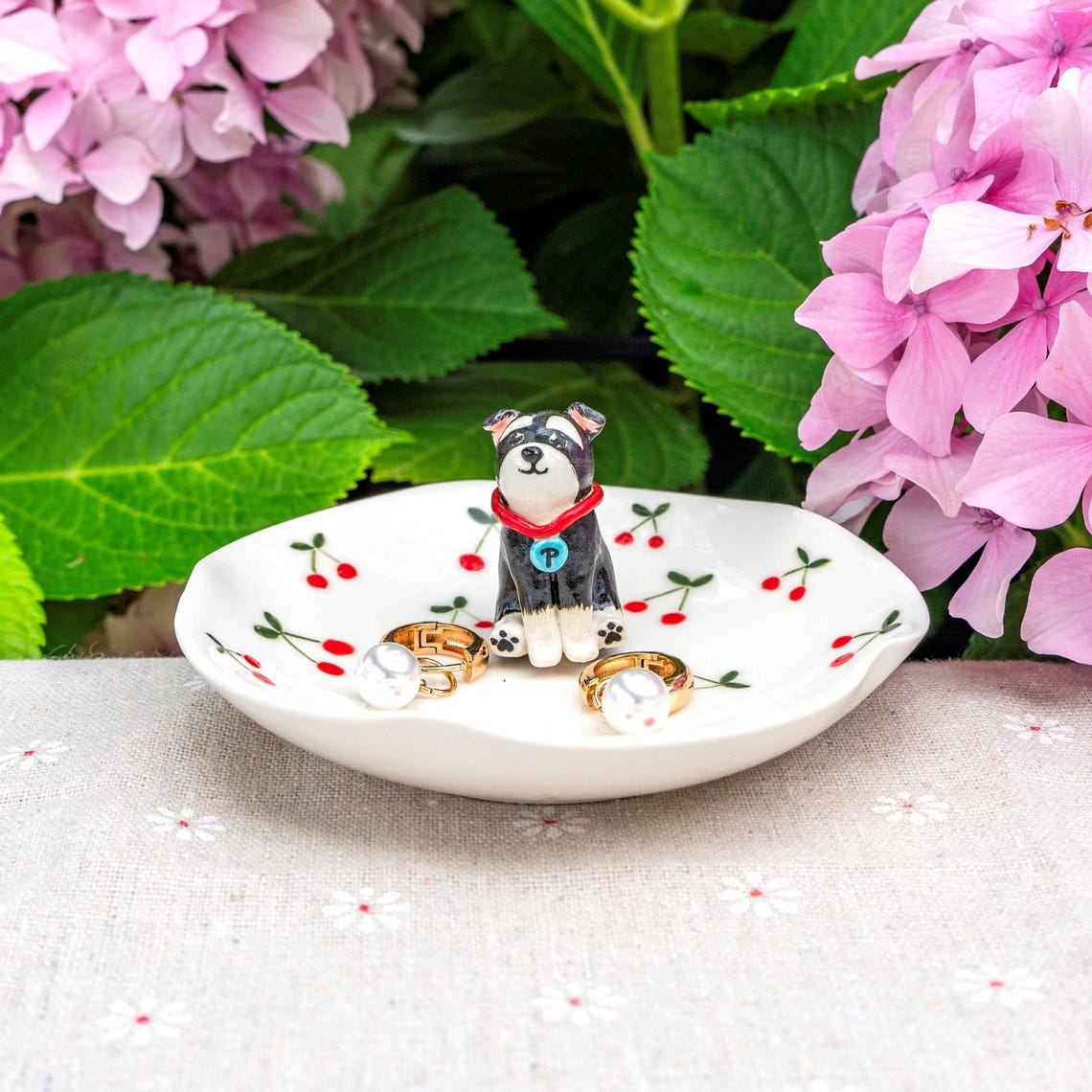 Custom Pet Figurine Jewelry Dish Wedding Memorial Christmas Gift For Dog Cat Lovers