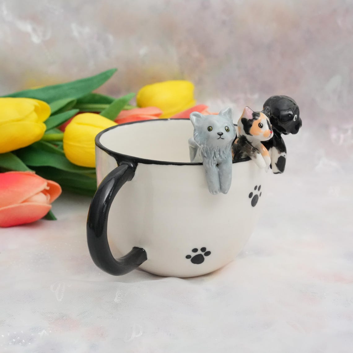 Personalized Pet Figure Mug Birthday Christmas Keepsake Gift for Dog Cat Lovers