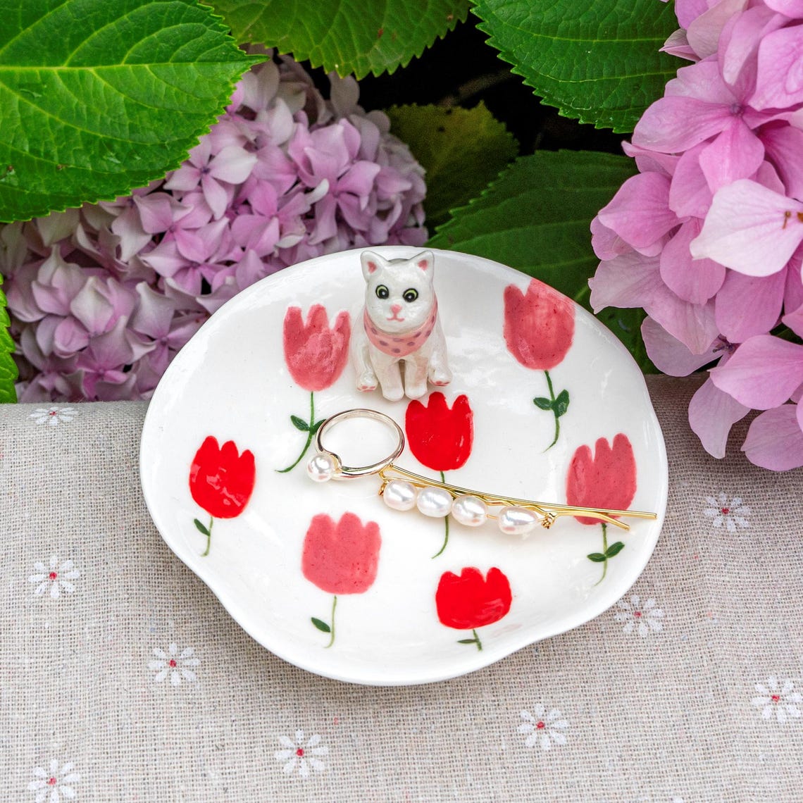 Personalized Pet Photo Figurine Jewelry Dish Wedding Memorial Christmas Gift For Pet Lovers