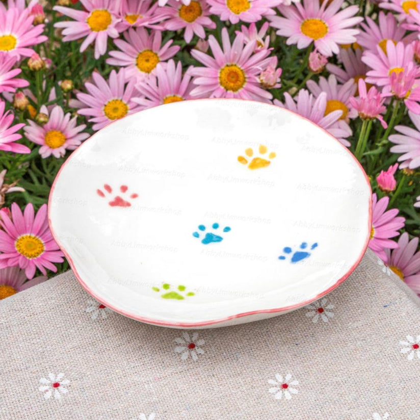 Handmade Pet Figurine Ceramic Jewelry Dish Wedding Memorial Christmas Gift For Pet Lovers