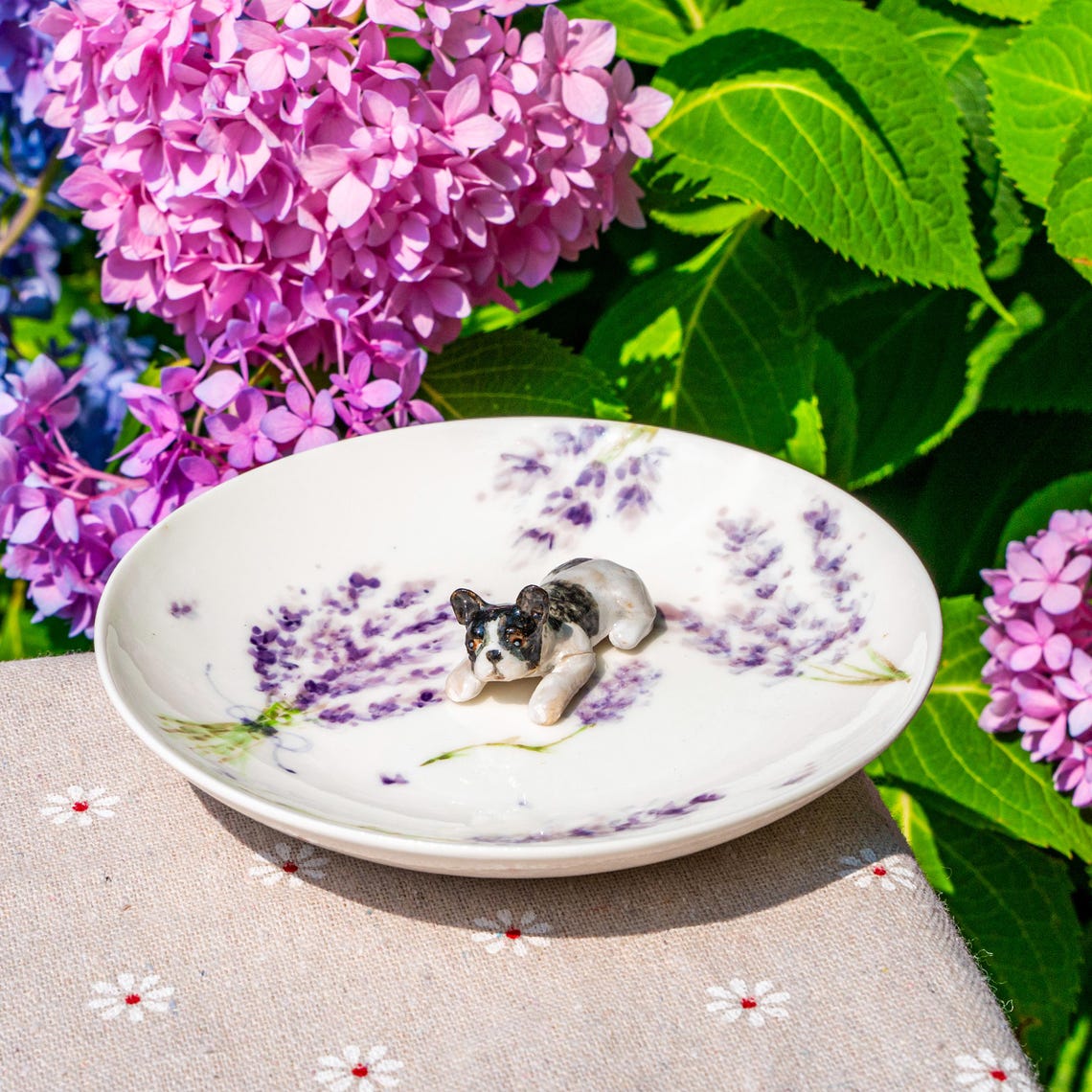 Handmade Custom Dog Cat Figurine Ceramic Jewelry Dish Unique Gift For Pet Lovers