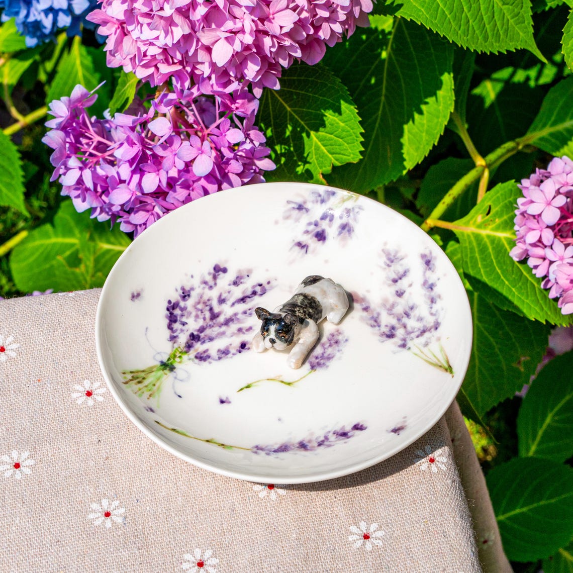 Handmade Custom Dog Cat Figurine Ceramic Jewelry Dish Unique Gift For Pet Lovers