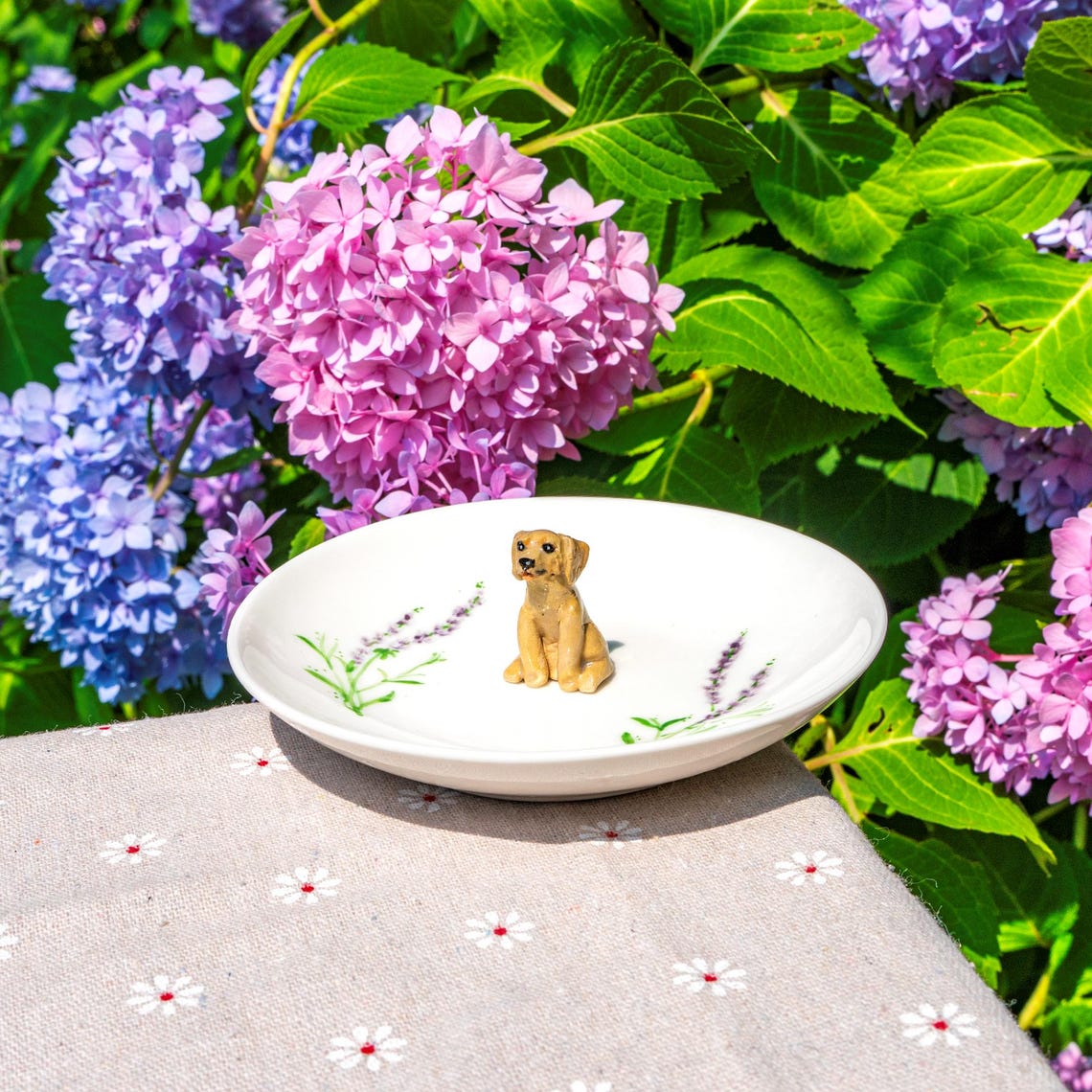 Handmade Custom Dog Cat Figurine Ceramic Jewelry Dish Unique Gift For Pet Lovers
