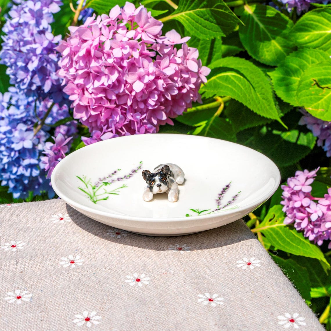 Handmade Custom Dog Cat Figurine Ceramic Jewelry Dish Unique Gift For Pet Lovers