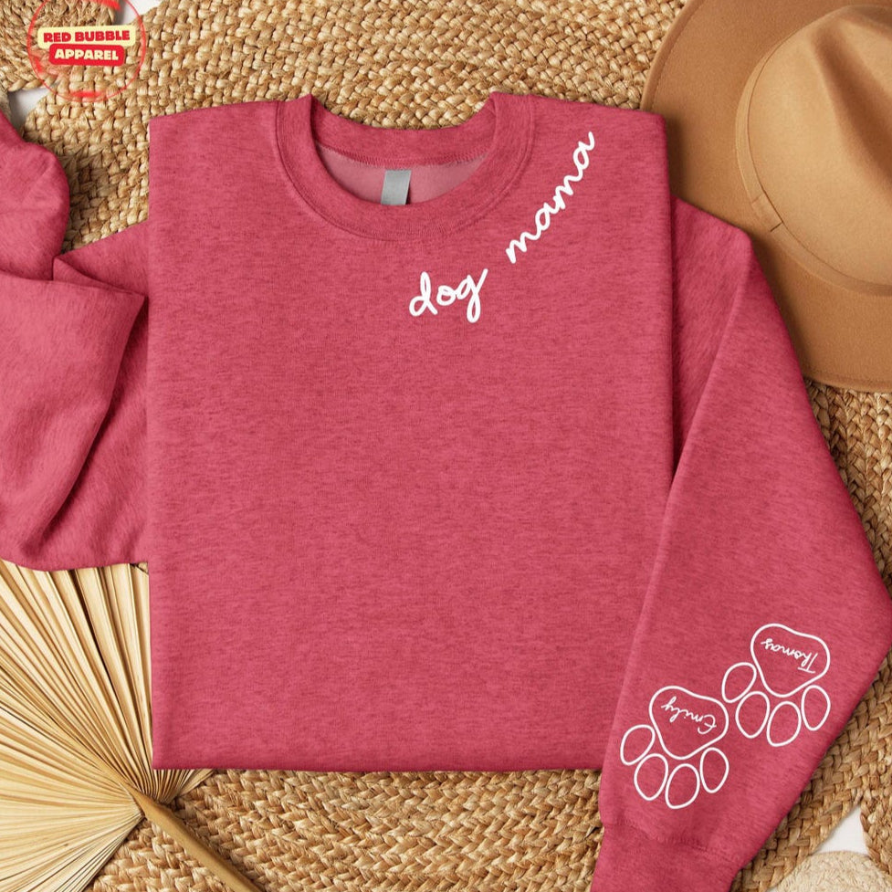 Personalisiertes Hundemama-Sweatshirt mit Kosenamen am Ärmel