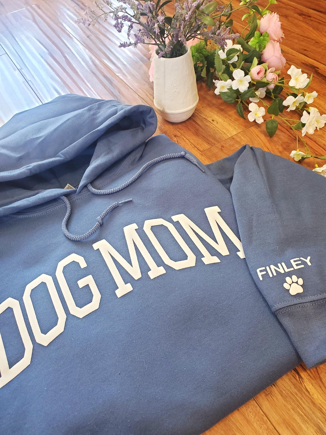Sudadera Fur Mama personalizada con nombres de mascotas en la manga, regalo para amantes de las mascotas