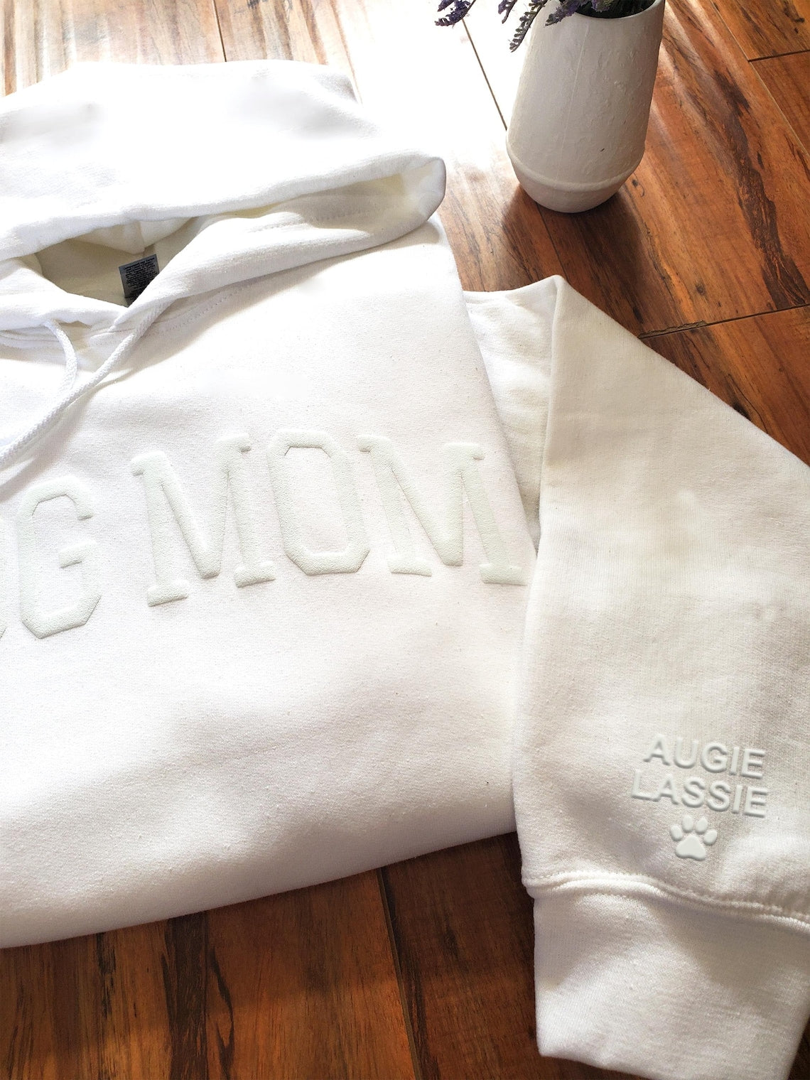 Sudadera Fur Mama personalizada con nombres de mascotas en la manga, regalo para amantes de las mascotas