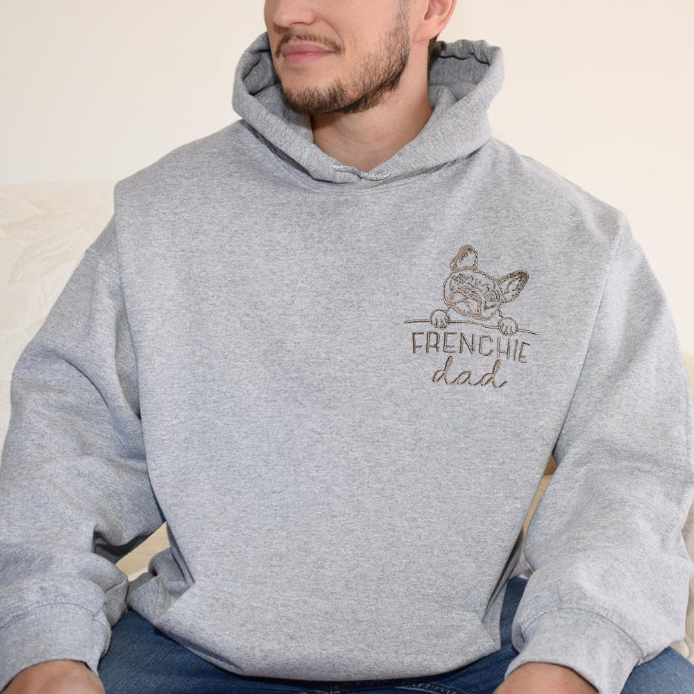 Sudadera con capucha bordada para mamá de perro con retrato de mascota y nombres de mascotas, regalo para amantes de las mascotas