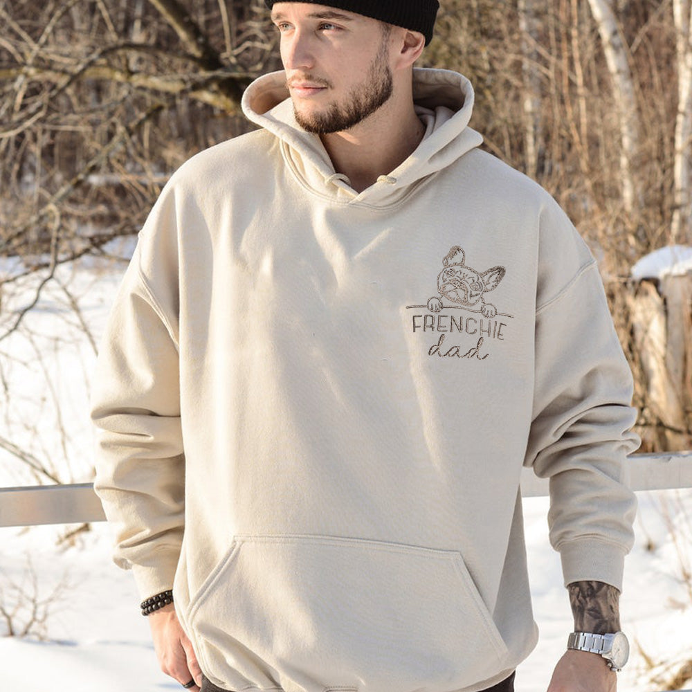 Sudadera con capucha bordada para mamá de perro con retrato de mascota y nombres de mascotas, regalo para amantes de las mascotas