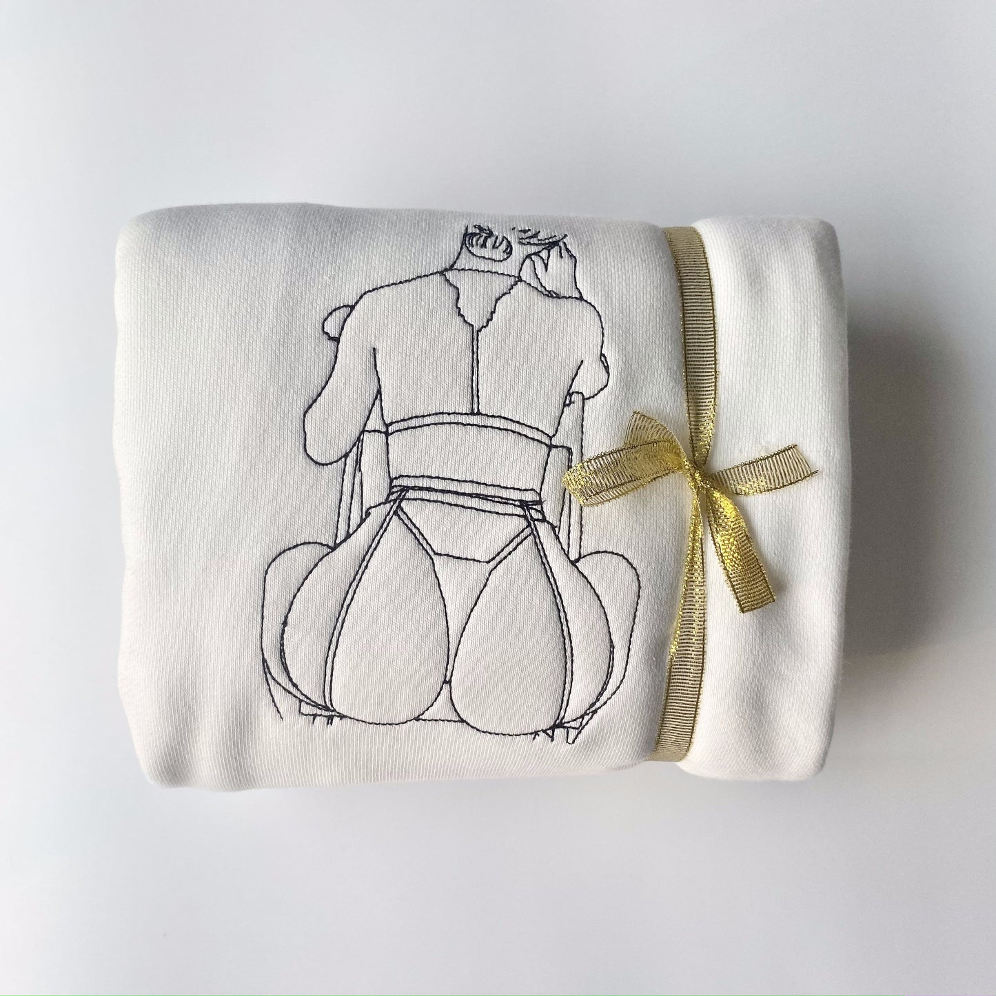 Regalo de cuello redondo con capucha con retrato bordado picante personalizado para novio y marido