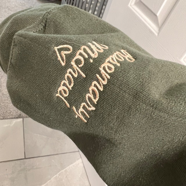 Custom Embroidered Mama Sweatshirt with Kids Names on Sleeve Mothers Day Gift for Mom