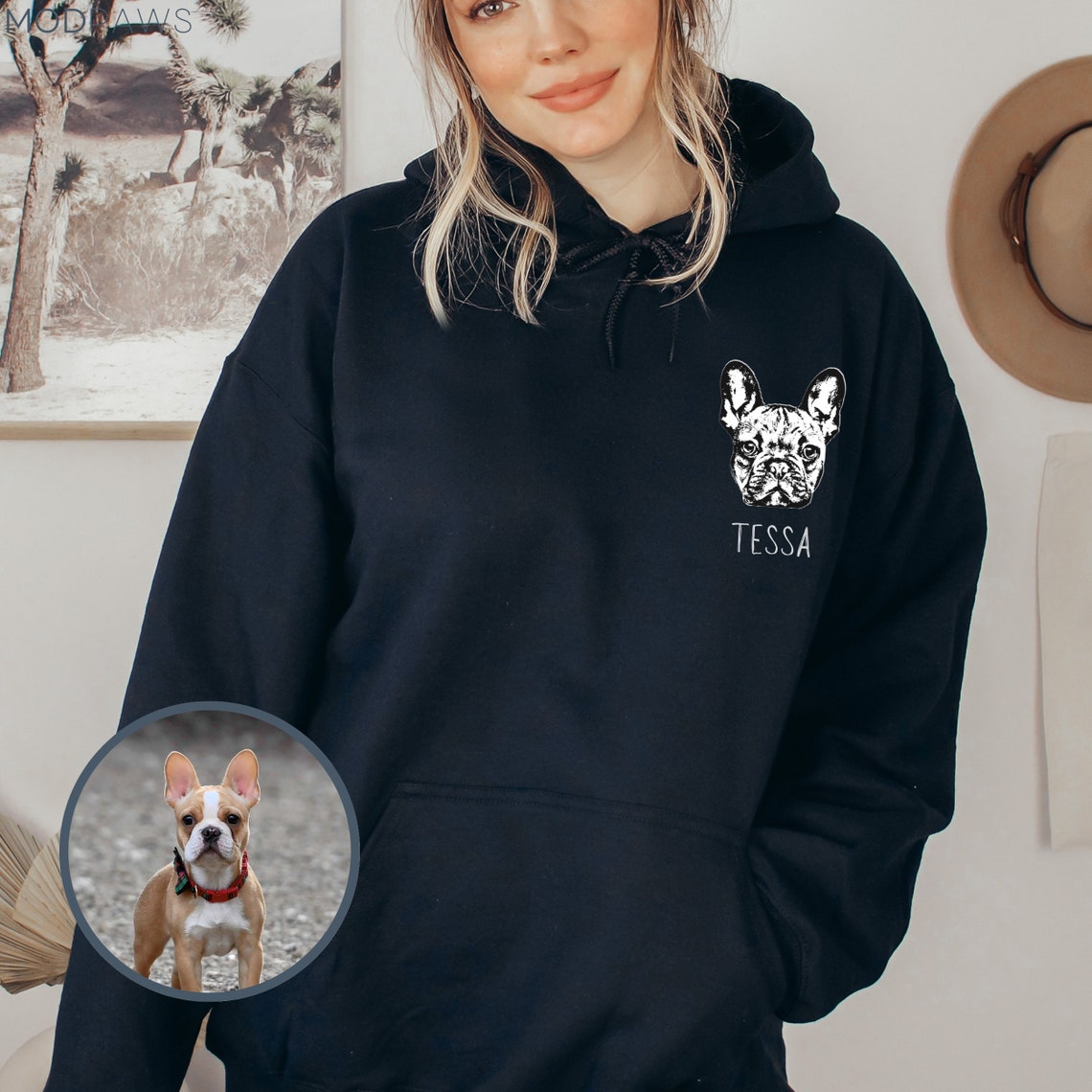 Sudadera con capucha personalizada con cara y nombre de mascota, regalo para mamás de perros y gatos, amantes de las mascotas