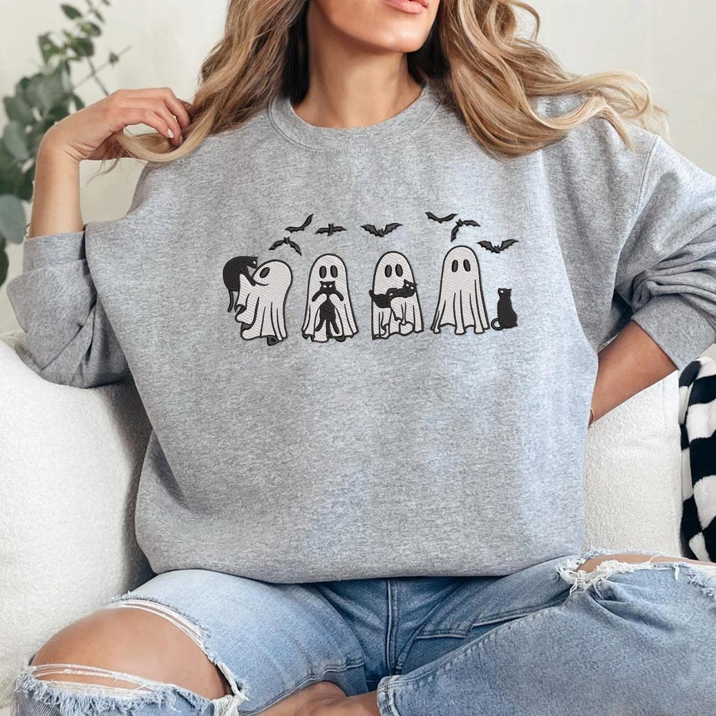 Sweat-shirt chat noir d'Halloween, sweat à capuche saison effrayante, cadeau d'Halloween pour les amoureux des animaux