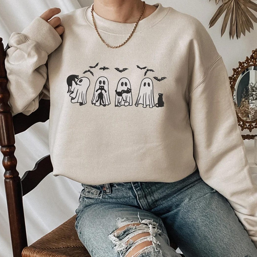 Sweat-shirt chat noir d'Halloween, sweat à capuche saison effrayante, cadeau d'Halloween pour les amoureux des animaux