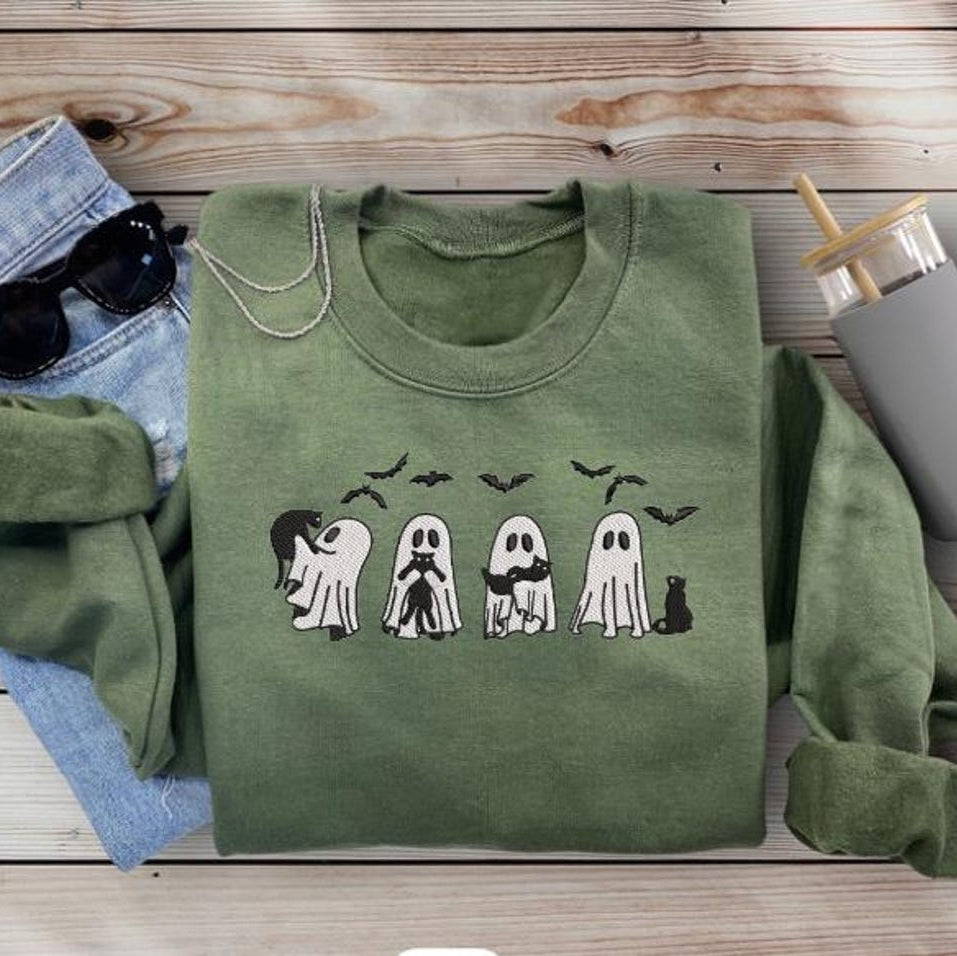 Sweat-shirt chat noir d'Halloween, sweat à capuche saison effrayante, cadeau d'Halloween pour les amoureux des animaux