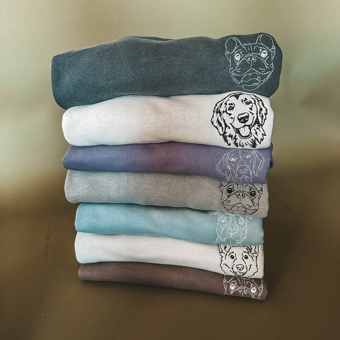 Sudadera con cuello redondo para mascotas bordada personalizada, regalos de amor para amantes de las mascotas