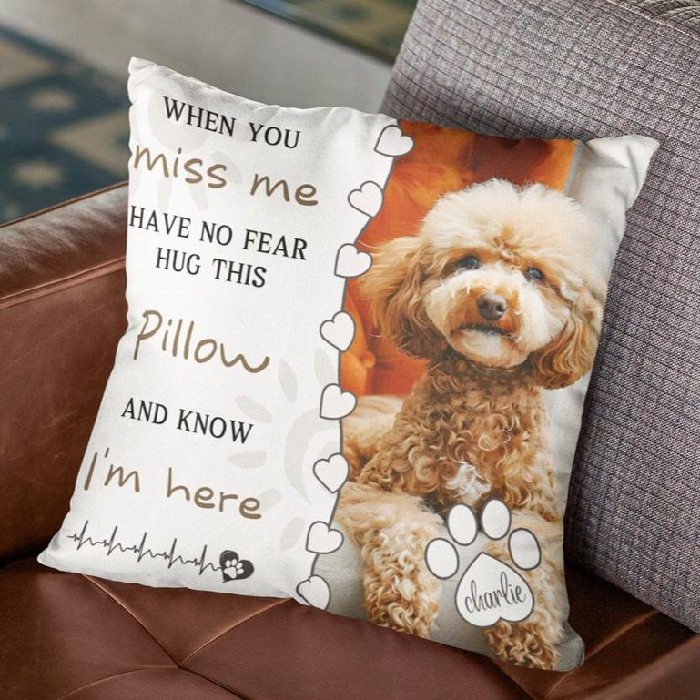 Personalized Dog Memorial Photo Pillow Sympathy Gift For Pet Lovers Christmas Gift for Dog Lovers