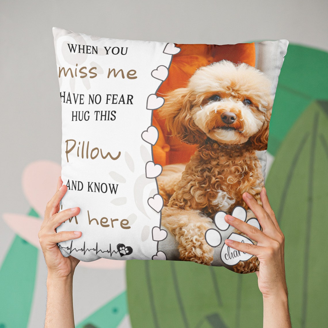 Personalized Dog Memorial Photo Pillow Sympathy Gift For Pet Lovers Christmas Gift for Dog Lovers