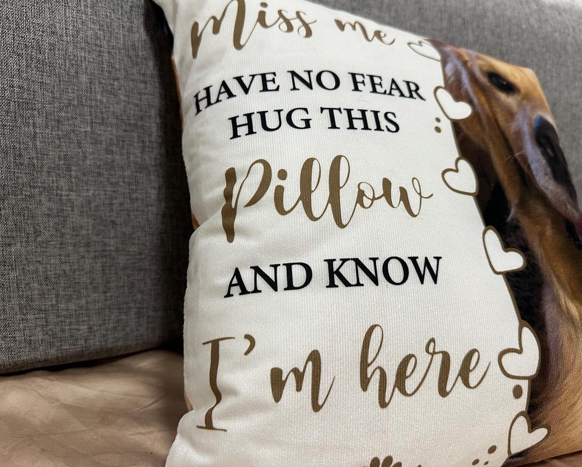 Personalized Dog Memorial Photo Pillow Sympathy Gift For Pet Lovers