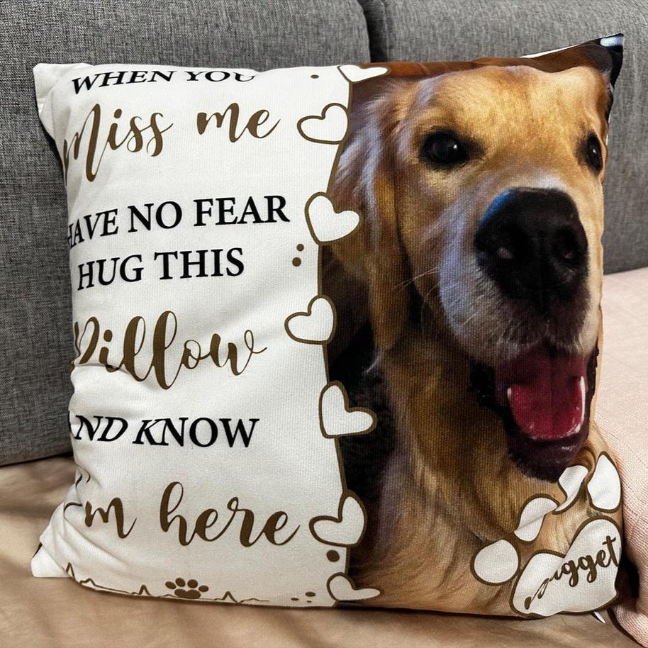 Personalized Dog Memorial Photo Pillow Sympathy Gift For Pet Lovers