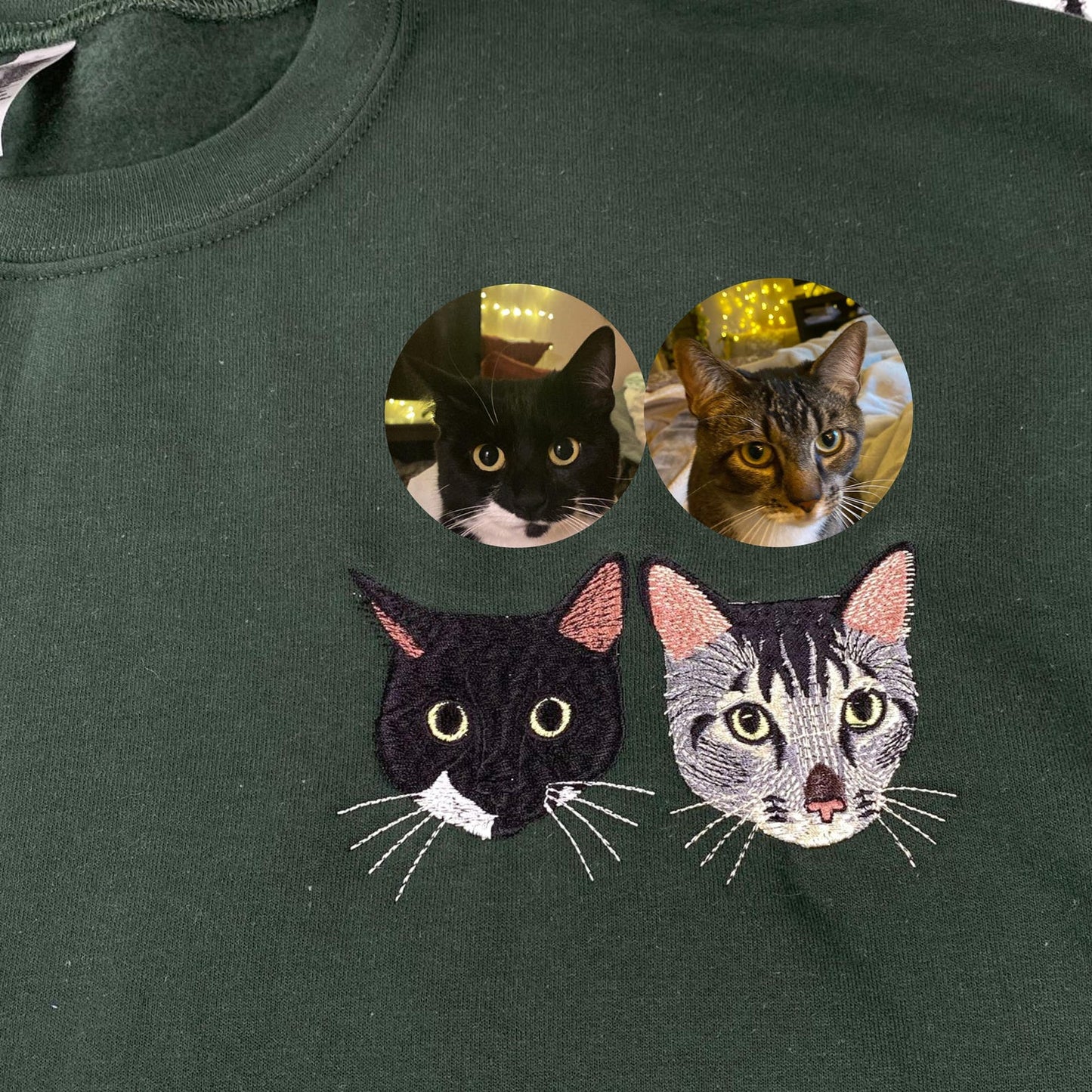Sudadera personalizada con el nombre y la cara de tu mascota bordada para amantes de las mascotas